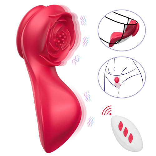 Вібротрусики для клітора з пультом керування червоного кольору Erospace Sweet Play Panty Vibrator With Remote Control - 2