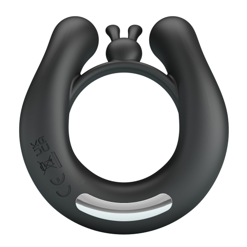 Эрекционное виброкольцо на член черное LYBAILE Pretty Love DAHLIA Vibrant Penis Ring - 6
