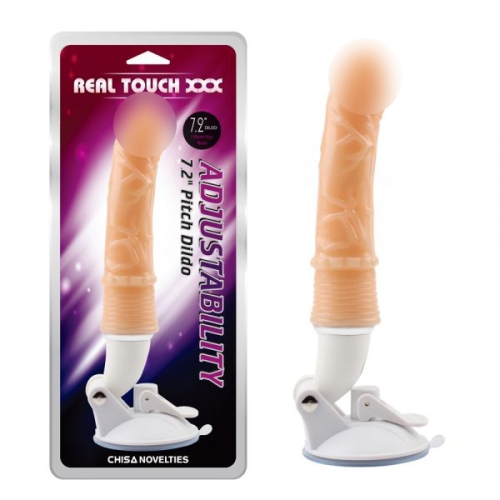 Фалоімітатор на регульованій присосці Adjustability-Pitch Dildo 7.2 бежевий - 1