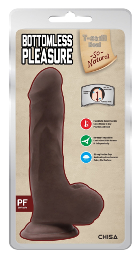 Фалос на присоску реалістичний коричневий CHISA Bottomless Pleasure Brown - 5