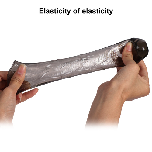 Набір насадок на силіконових член чорного кольору Xise Textured Penis Sleeves 3 штуки - 5
