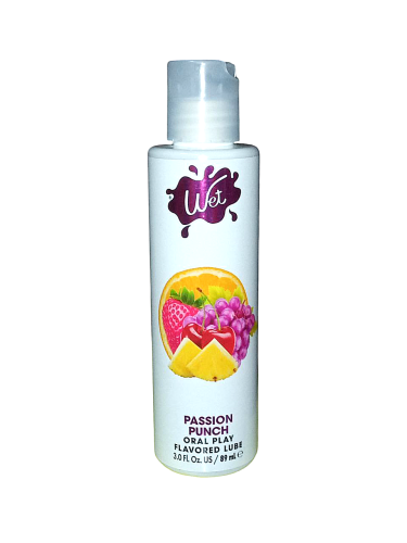 Оральный лубрикант на водной основе со вкусом маракуйи Wet Flavored Gel 89 мл - 1