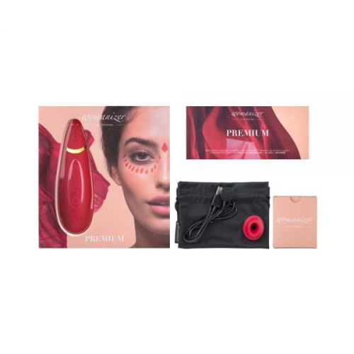 Бесконтактный вакуумный клиторальный стимулятор красный Womanizer Premium - 5