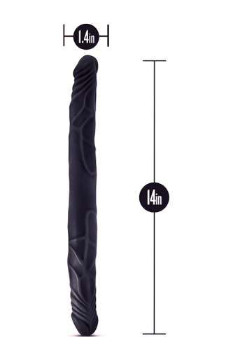 Подвійний фалоімітатор чорний реалістичний B YOURS 14inch - 3
