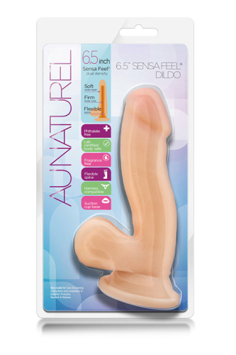 Фаллоимитатор на присоске реалистичный киберкожа телесного цвета AU NATUREL 6.5INCH SENSA FEEL DILDO - 2