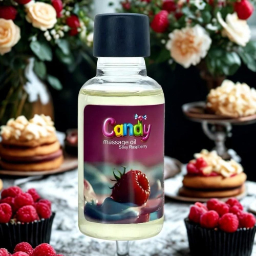 Масло массажное с ароматом малины Candy Sexy Raspberry 50 мл - 2