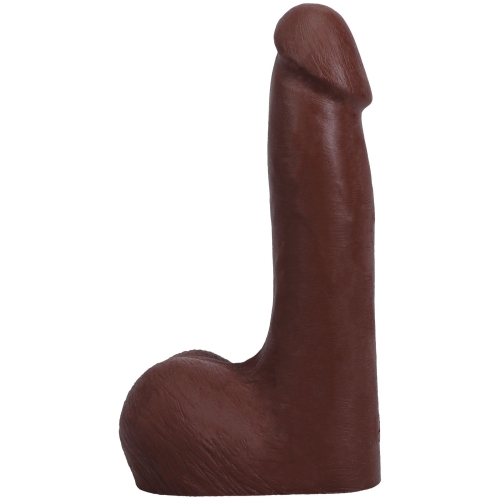 Фаллоимитатор реалистичный на съемной присоске коричневый Doc Johnson The Realistic Cock ULTRASKYN - 7 Inch with Balls Chocolate - 2