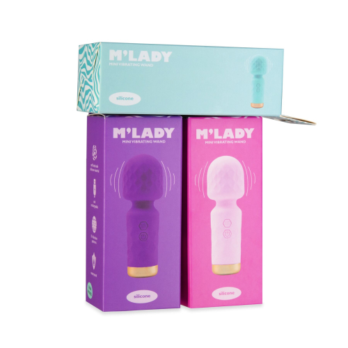 Вибромассажер Ванд мини бирюзовый BMS Factory M’Lady Mini Vibrating Wand - 6