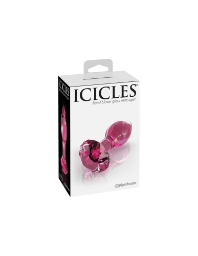 Анальна скляна пробка рожевого кольору Pipedream Icicles 79 - 2