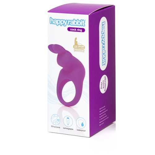 Ерекційне віброкільце фіолетового кольору Fifty shades of grey Happy rabbit rechargeable cock ring - 4