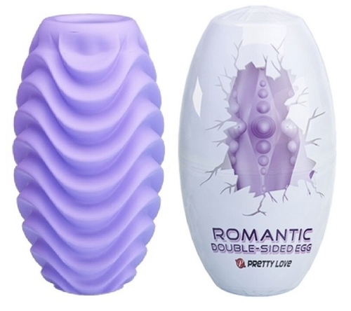 Яйце мастурбатор для пеніса фіолетове Pretty Love Romantic Double-Sided EGG - 1
