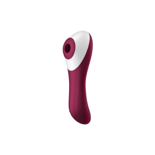Вакуумный вибростимулятор для клитора силиконовый бордовый Satisfyer Dual Crush