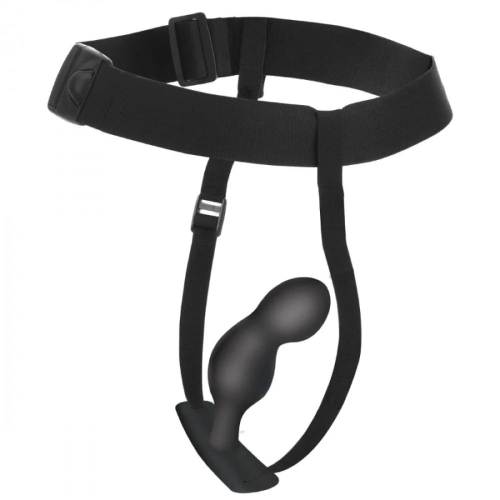 Ременной анальный вибрострапон с дистанционным управлением черный XR Brands Prostate Plug - 1