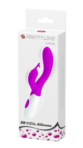 Вібратор зі стимуляцією клітора та точки Джи бузковий Pretty Love PETE - 10