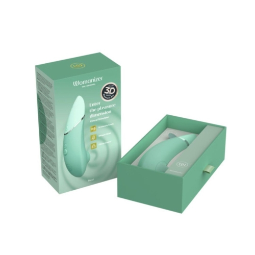 Вакуумний кліторальний стимулятор зеленого кольору Womanizer Next Sage - 15