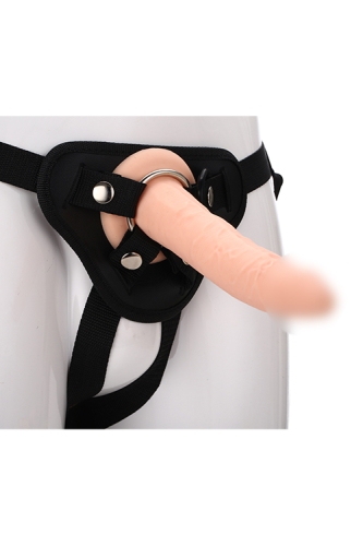 Реалістичний страпон на поясі зі знімним фалоімітатором REALSTUFF STRAP ON REAL DILDO - 1