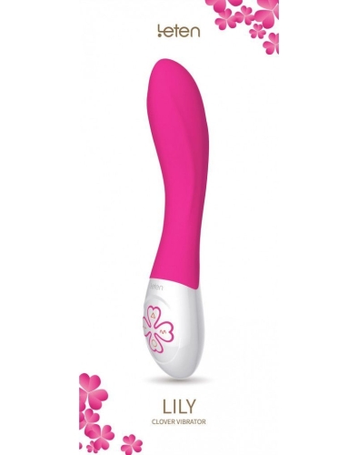 Вибратор силиконовый красного цвета Leten Lily - 7
