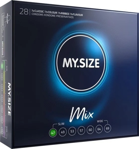 MY SIZE MIX презервативы 47 мм 28 штук Май Сайз Микс - 1