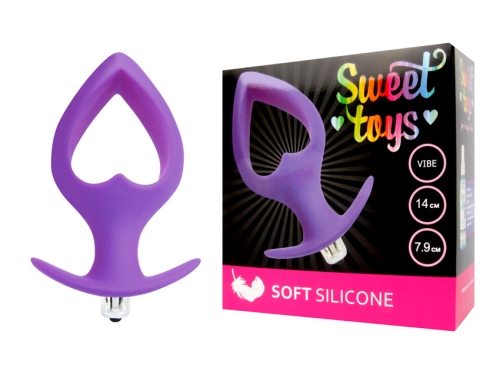 Втулка анальна з вібрацією Sweet Toys L 140 мм d 79 мм, Колір Фіолетовий - 1