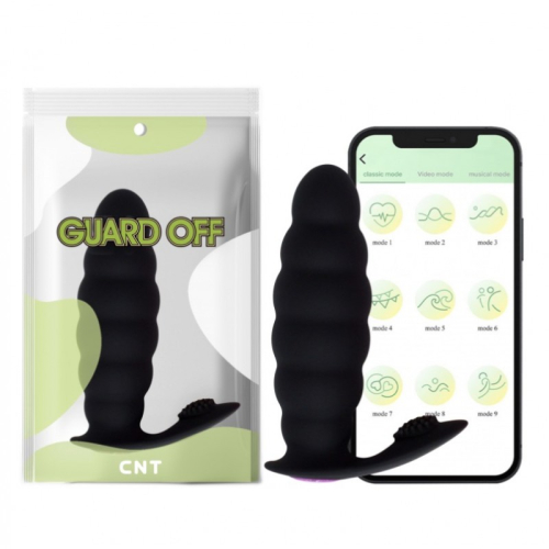 Массажер простаты с вибрацией Mini Beaded Anal Probe App Version черный - 1