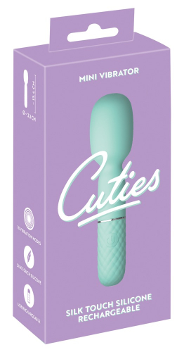 Cиликоновый мини-вибратор в форме микрофона зеленый Soft Silicone Cuties с 10 универсальными режимами - 1