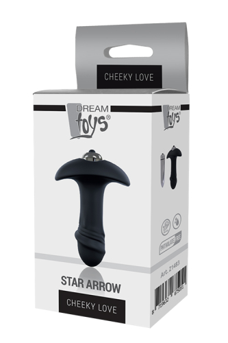 Анальная вибро-пробка черная CHEEKY LOVE SINGLE SPEED STAR - 3