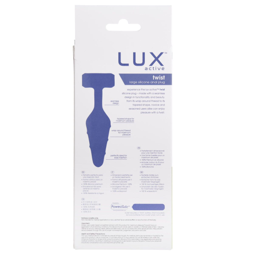 Анальная пробка синяя Lux Active Twist Plug размер Large - 8