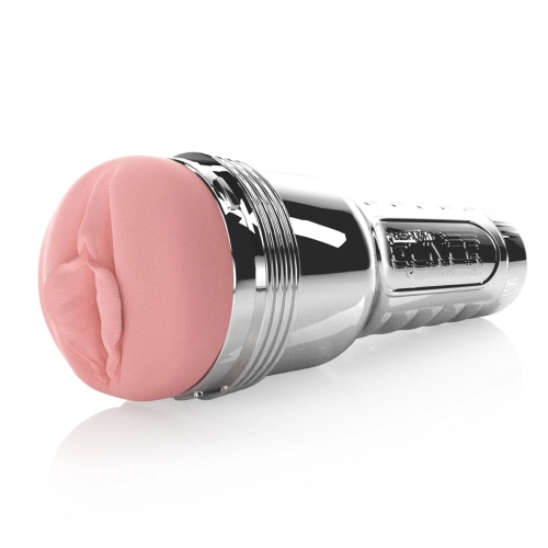 Мастурбатор в колбе вагина с вибрацией розового цвета Fleshlight Pink Quiver - 2