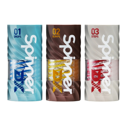 Мастурбатор для чоловіків синього кольору Tenga Spinner DX 01 Drops - 7
