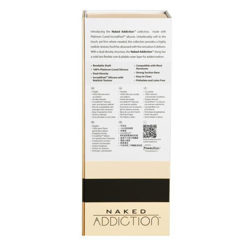 Фалоімітатор силіконовий на присосці Naked Addiction 9 Vanilla бежевий - 10