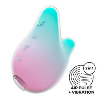 Вакуумный клиторальный стимулятор розово ментоловый Satisfyer Mermaid Vibes 