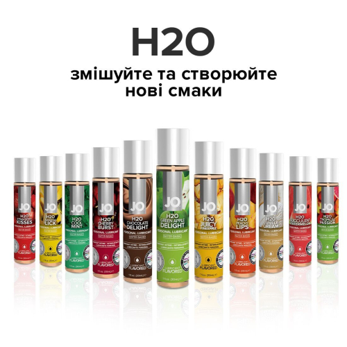 Смазка съедобная для орального секса вкус зеленого яблока System JO H2O 120 мл - 5