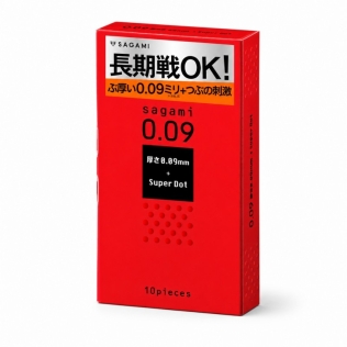 Презервативи з пухирцями колір зелений Sagami Super Dot 0.09мм 10 штук