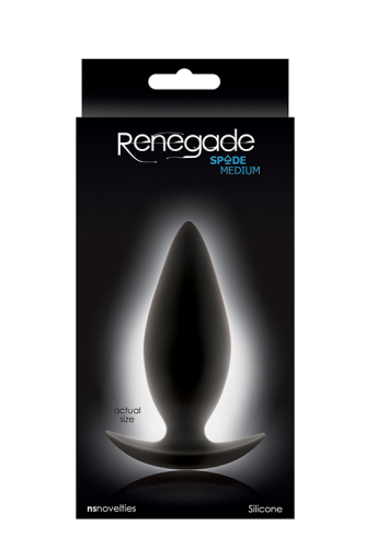 Анальний корок чорного кольору NS Novelties Renegade spades medium - 2