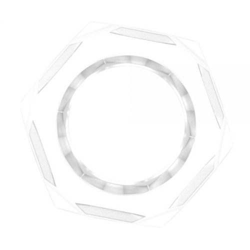 Прозоре ерекційне кільце на пеніс Chisa Nust Bolts Cock Ring - 2