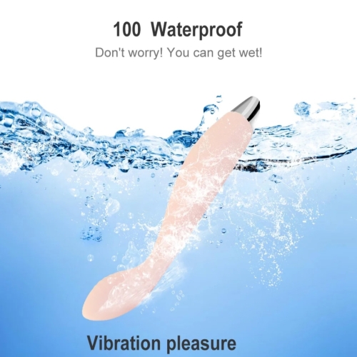 Вагінальний вібратор для точки G пудровий Blue massager Flamingo - 4
