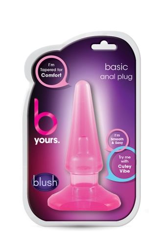 Анальная пробка конусная розовая BASIC ANAL PLUG - 2
