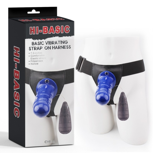 Вібрострапон синього кольору Chisa Basic Vibrating - 1