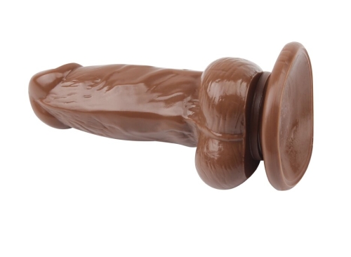 Реалістичний вібратор на присоску коричневий GHISA JUMBO JACK 6 Vibrating Dildo - 7