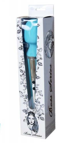 Вібромасажер Ванд у формі мікрофона блакитного кольору Boss series Massager Genius - 2