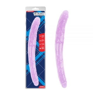 Фалоімітатор двосторонній фіолетового кольору Chisa Dildo