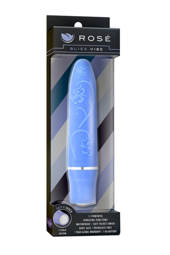 Вібропуля для клітора блакитного кольору ROSE BLISS VIBE PERIWINKLE - 2