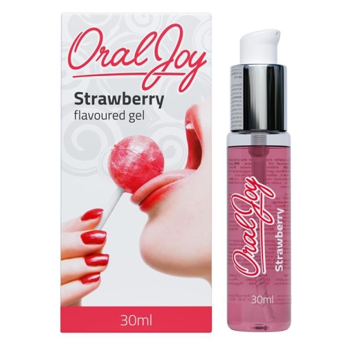 Оральный лубрикант на водной основе со вкусом клубники Cobeco Pharma Oral Joy 30мл - 1
