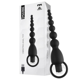 Анальный стимулятор в виде бус с вибрацией черный Tardenoche Marbe Anal Chain Vibration