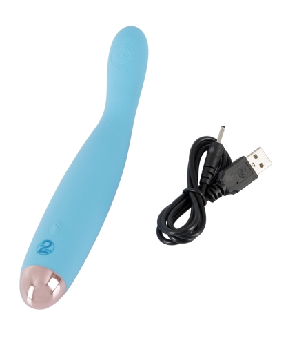 Вибратор вагинальный и точки G синего цвета Soft Silicone - 8