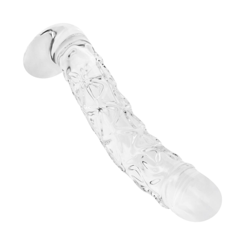 Стеклянный фаллоимитатор прозрачный Gildo Textured Glass Dildo No. 36 - 7