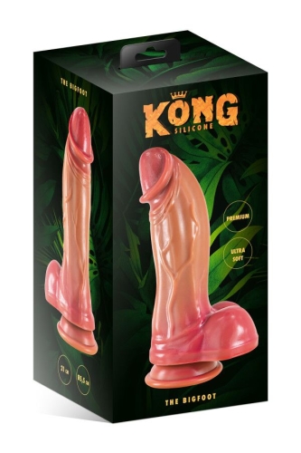 Фентезійний фалоімітатор реалістичний на присосці тілесного кольору Kong Silicone The BigFoot - 2