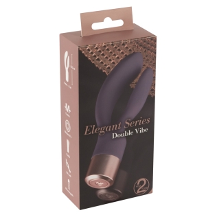 Вибратор для G точки с отростком для клитора фиолетового цвета Elegant Series Double Vibe