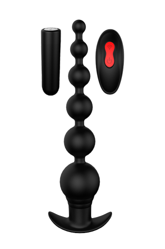 Анальная цепочка с пультом управления REMOTE GRADUATING BEADS - 1