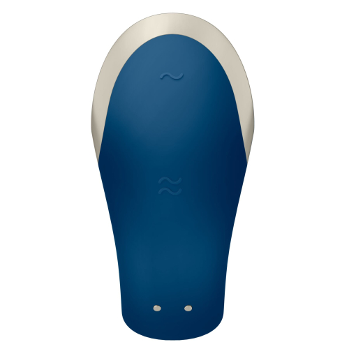 Смарт-вибратор 7,5/3 см для пар Satisfyer Double Love (Blue) с пультом Сатисфаер - 4